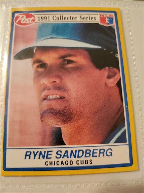 Post Cereal Ryne Sandberg Chicago Cubs Error Card Ebay