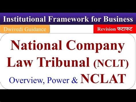 Nclt Nclat National Company Law Tribunal National Company Law