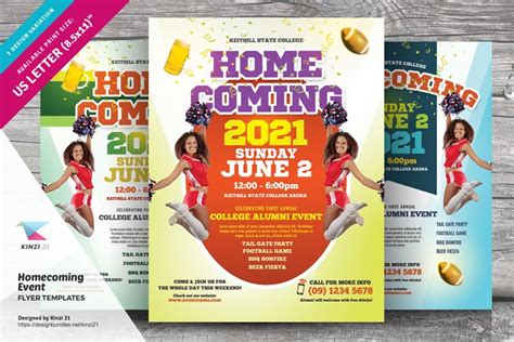 Homecoming Event Flyer Templates