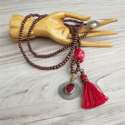 Long Mala Tassel Necklace By Gypsyintent