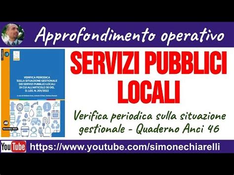 Servizi Pubblici Locali Verifiche Periodiche Commento Al Quaderno