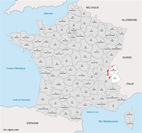 Région de Savoie - Voyages - Cartes