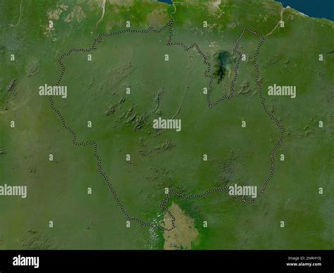 Sipaliwini District Of Suriname Low Resolution Satellite Map Stock