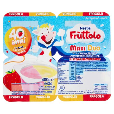 Nestl Fruttolo Maxi Duo Fragola Vaniglia X G Carrefour