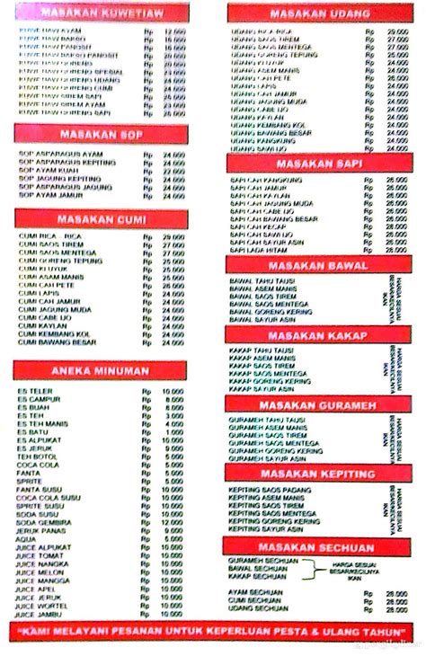 Selalu Diperbarui Menu Rumah Makan Seafood 99 Pulo Mas