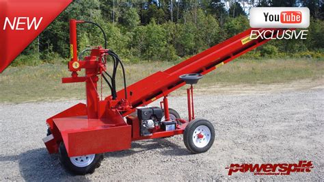 Commercial Wood Splitter Demo Powersplit Self Propelled Single Vertical Wood Splitter With