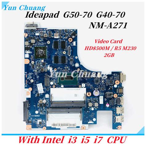 ACLU1 ACLU2 NM A271 For Lenovo G50 70 G40 70 Laptop Motherboard With I3