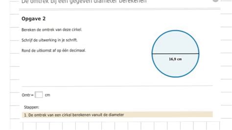 Oppervlakte En Omtrek Cirkel Berekenen Youtube