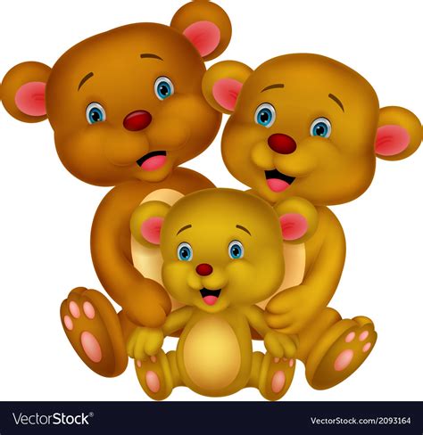 Bear family cartoon Royalty Free Vector Image - VectorStock