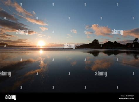 Chesterman Beach At Sunset Tofino Vancouver Island British Columbia
