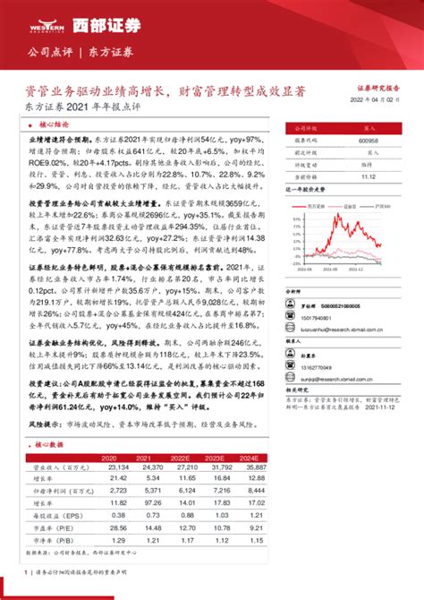 2021年年报点评：资管业务驱动业绩高增长，财富管理转型成效显著