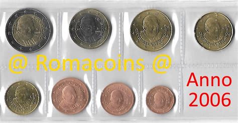 Vatican Complete Set 2006 Uncirculated Romacoins