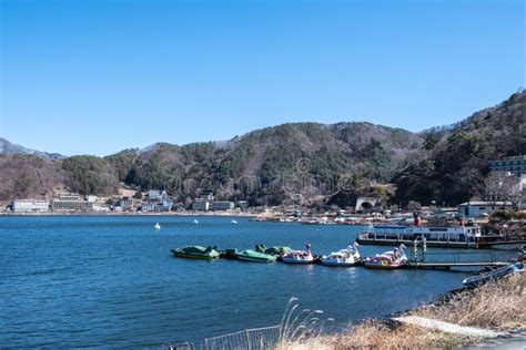 Yamanashi Japan March 24 2019 View Of Lake Kawaguchi S The