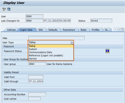 User Types In Sap Types Of Users Created In Sap Sap Tutorial