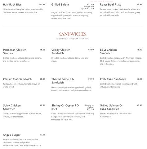 Joe's Steak And Seafood Lunch Menu at Clyde Rucker blog