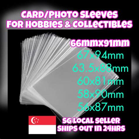 SG Stock TCG Card Penny Sleeves Clear 100pcs Pack One Piece Pokemon