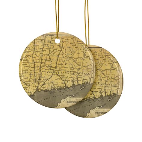 Connecticut Map Ornament Connecticut Ornament Connecticut T