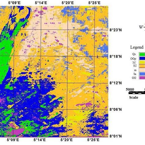 Landsat Tm 8 And Geological Map Ground Control Point Image Processing