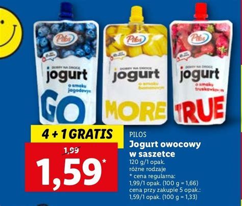 Promocja Jogurt O Smaku Jagodowym Pilos W Lidl