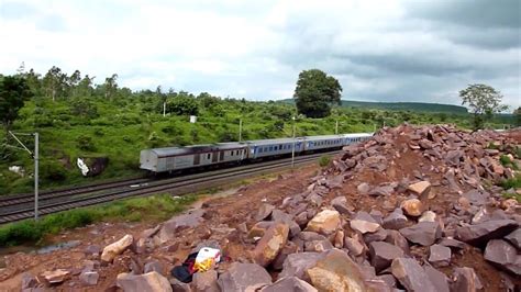 Wap Led Bpl Ndls Shatabdi Express Passing Through Lush Green