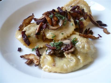 In Food I Trust Duck And Mushroom Ravioli In Creamy Mushroom Sauce