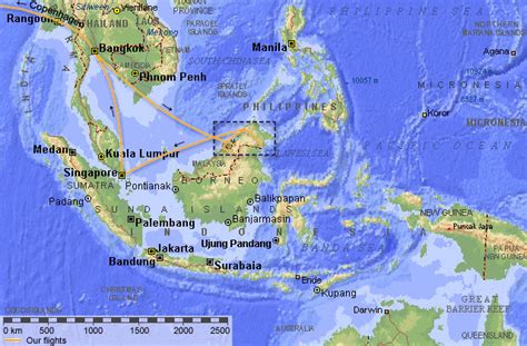 Borneo 2001 - Map I. Southeastern Asia