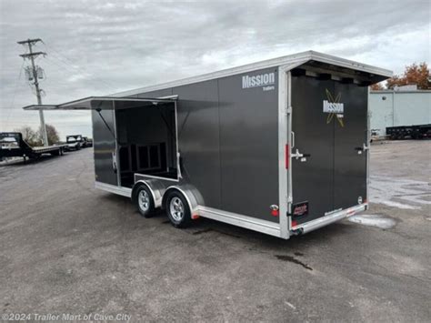 7x20 Cargo Trailer For Sale New Mission Trailers 75x20 Enclosed Cargo Trailersusa