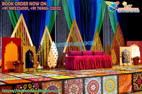 Mehndi Event Stage Pakistani Colorful Concept Decor Dst International