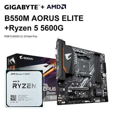 GIGABYTE B550M AORUS ELITE Motherboard AMD Ryzen 5 5600G R5 5600G CPU