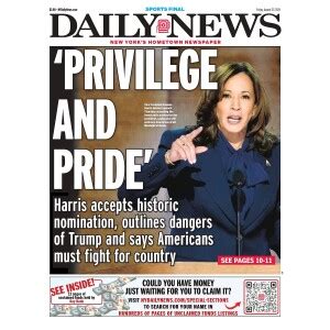 "'Privilege and Pride'" Kamala Harris 8/23/24 Page Print | Shop the ...