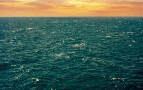 Ocean Sea Background And Texture Blue Sky With Clods And Ocean Water