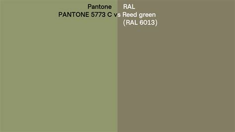 Pantone 5773 C Vs Ral Reed Green Ral 6013 Side By Side Comparison