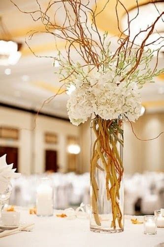 Curly Willow Branch Wedding Centerpiece