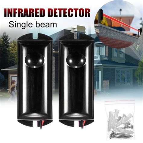 Single Beam Infrared Detector Alarm Barrier Sensor Photoelectric Home Security Home Security