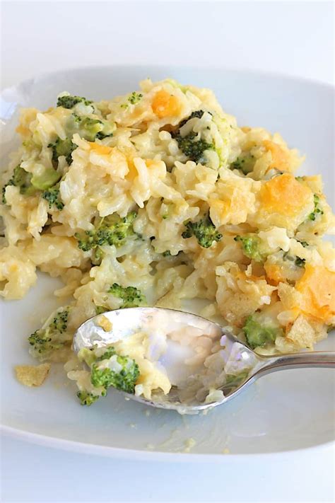 Cheesy Broccoli Rice Casserole | The BakerMama