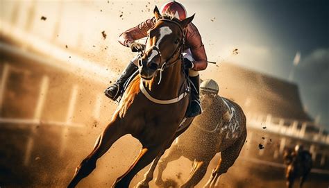 Premium AI Image | horse racing editorial dynamic photography in the ...