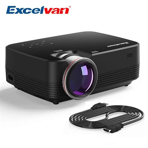 Excelvan Q6 Mini Portable LED Projector 1800Lumen Touch Panel