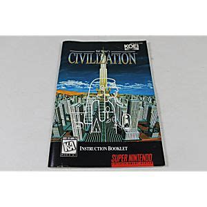 Manual - Civilization - Snes Super Nintendo