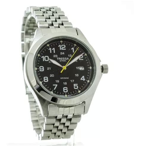 Reloj Tressa Original Hombre Acero Sumergible Calendario En Venta En