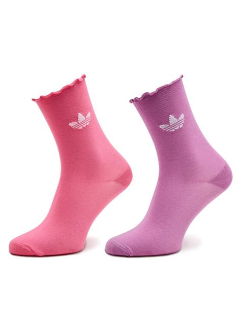 Adidas Set Di Paia Di Calzini Lunghi Da Donna Semi Sheer Ruffle