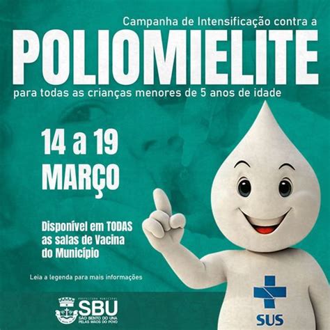 Campanha De Intensifica O Contra A Poliomielite Prefeitura De S O