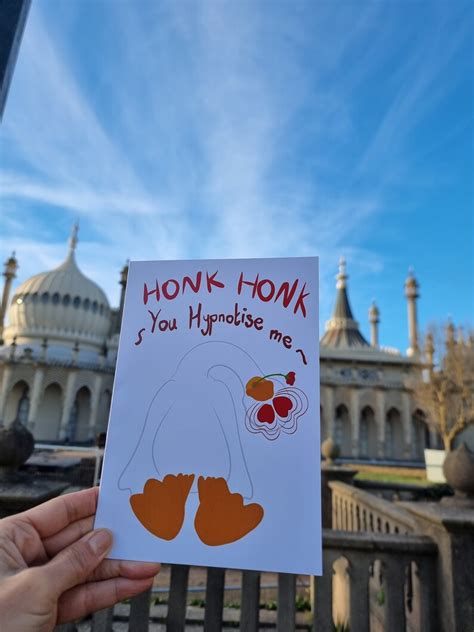 Honk Honk You Hypnotize Me Valentines Day Card A5 Etsy Uk