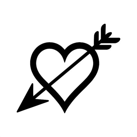 Heart And Arrow Svg Premium Ai Generated Vector