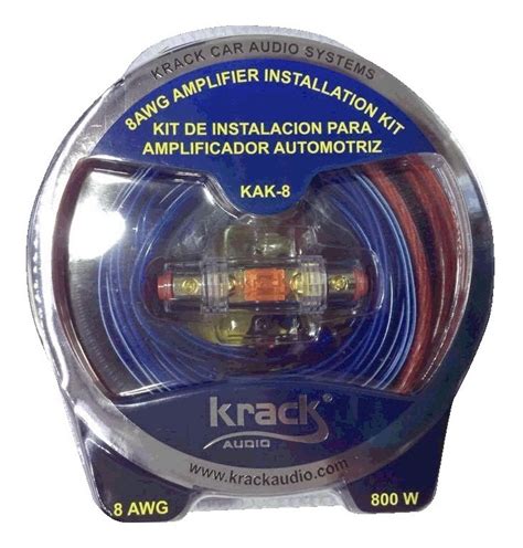 KRACK KAK 8AWG Kit de Instalación KRACK Audo Profesional Calibre 8WG