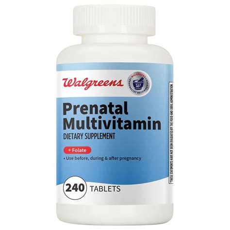 Walgreens Prenatal Multivitamin Tablets 240 Days Walgreens