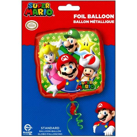 Happy Birthday Super Mario Foil Balloons (18 Inch)