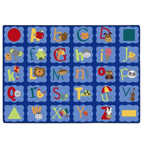 Alphabet Blues Classroom Rugs | SCHOOLSin