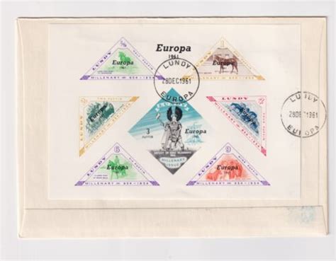 Lundy Island First Day Cover 1961 Europa Miniature Sheet Ebay