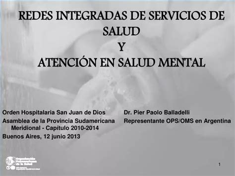 Ppt Redes Integradas De Servicios De Salud Y AtenciÓn En Salud Mental