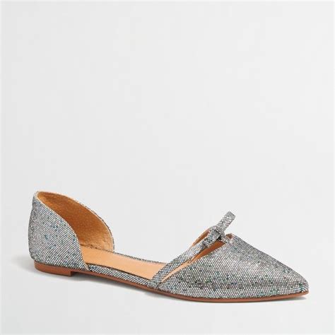 Glitter D Orsay Flats With Mini Bow J Crew Shoes Mini Bows Bow Shoes